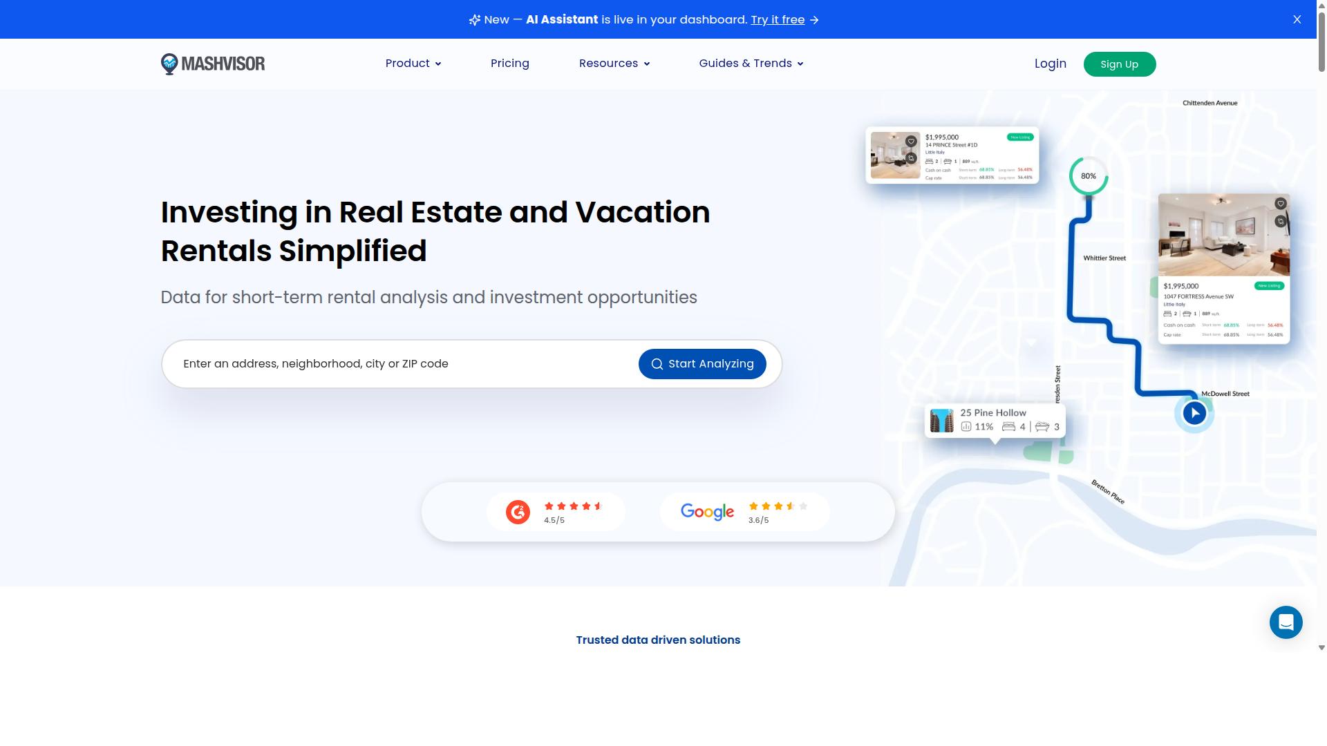 Mashvisor website